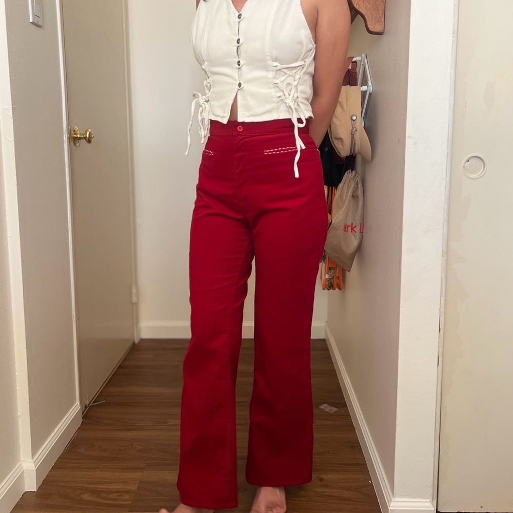 Vintage 70s Levi’s corduroy wide leg pants - Picture 3 of 16